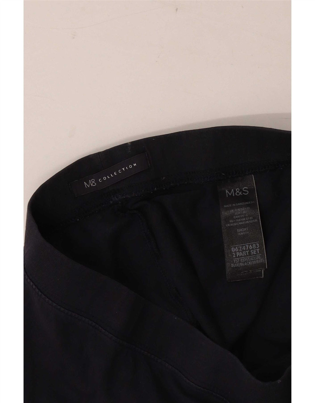 Leggings femininas Marks & Spencer UK 10 algodão azul marinho pequeno