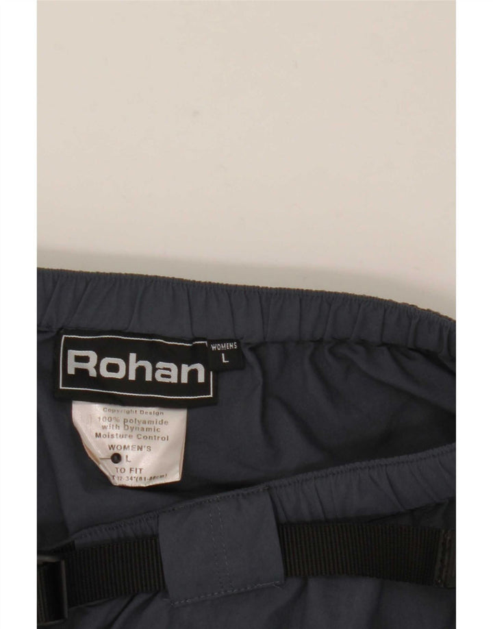 Calça de caminhada feminina Rohan grande W32 L31 cinza poliamida