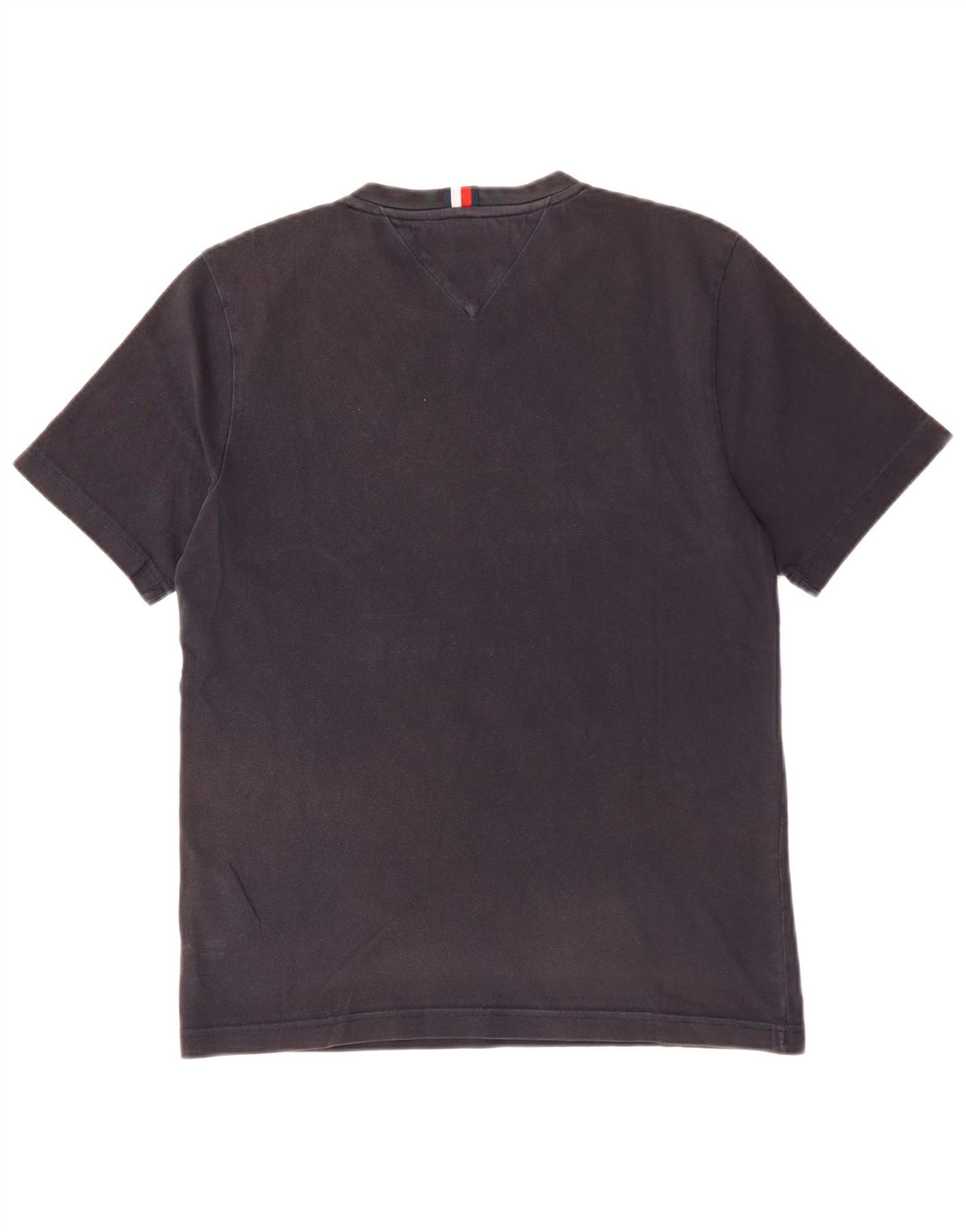 Camiseta masculina TOMMY HILFIGER com estampa gráfica pequena de algodão azul marinho