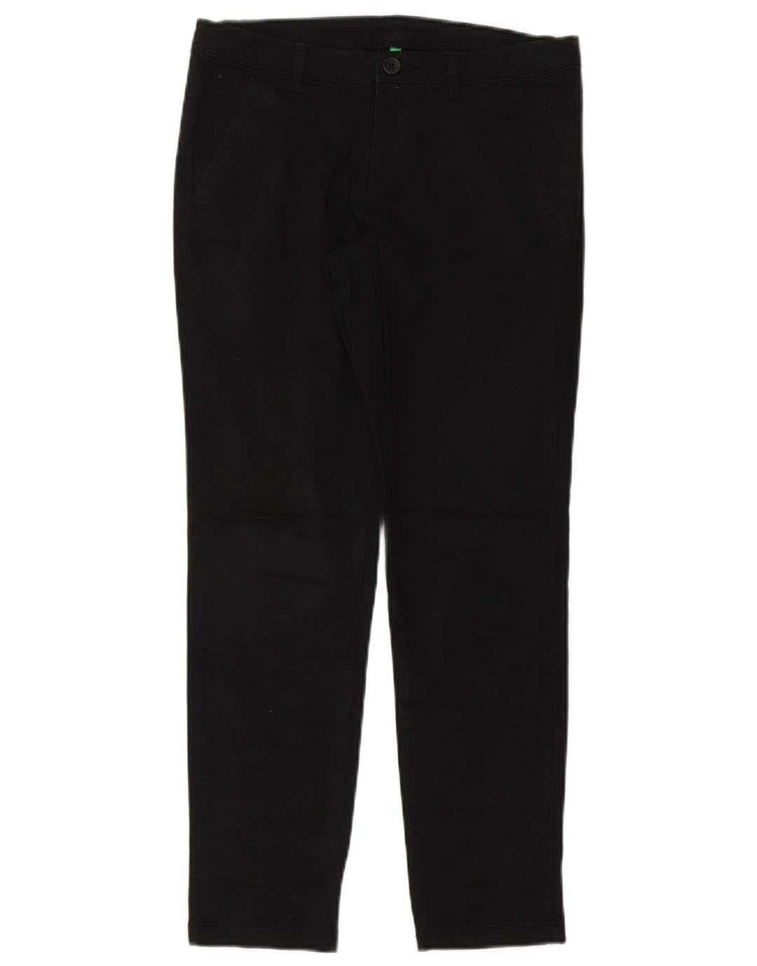 Calça chino feminina BENETTON W30 L28 algodão preto