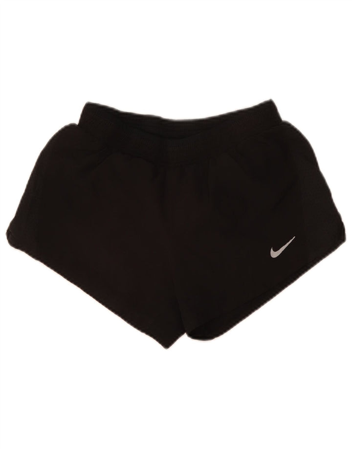 Nike Womens Dri Fit Sport Shorts UK 10 Pequeno Poliéster Preto