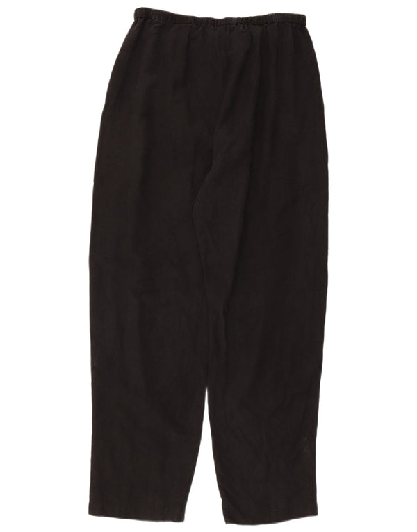 Calça casual feminina Marks & Spencer de cintura alta Reino Unido 12 médio W26 L28 preto