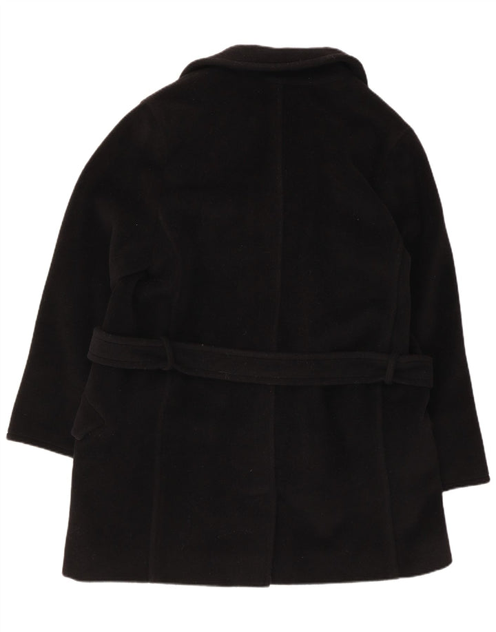 Casaco feminino Marella com peito duplo Reino Unido 14 lã virgem preta média