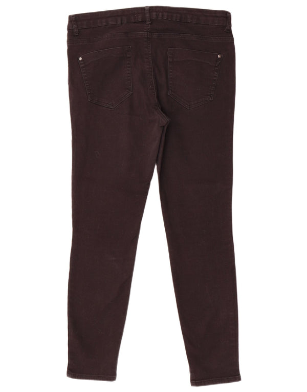 Calça jeans skinny feminina Zara EU 44 XL W34 L27 preto colorblock