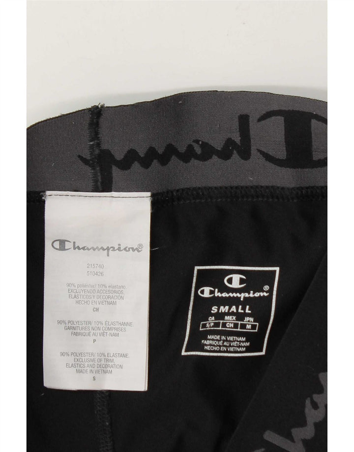 Champion Mens Graphic Leggings Pequeno W27 L27 Poliéster Preto