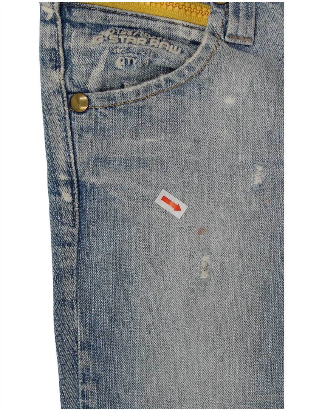 Jeans femininos G-STAR desgastados com bootcut W28 L28 azul