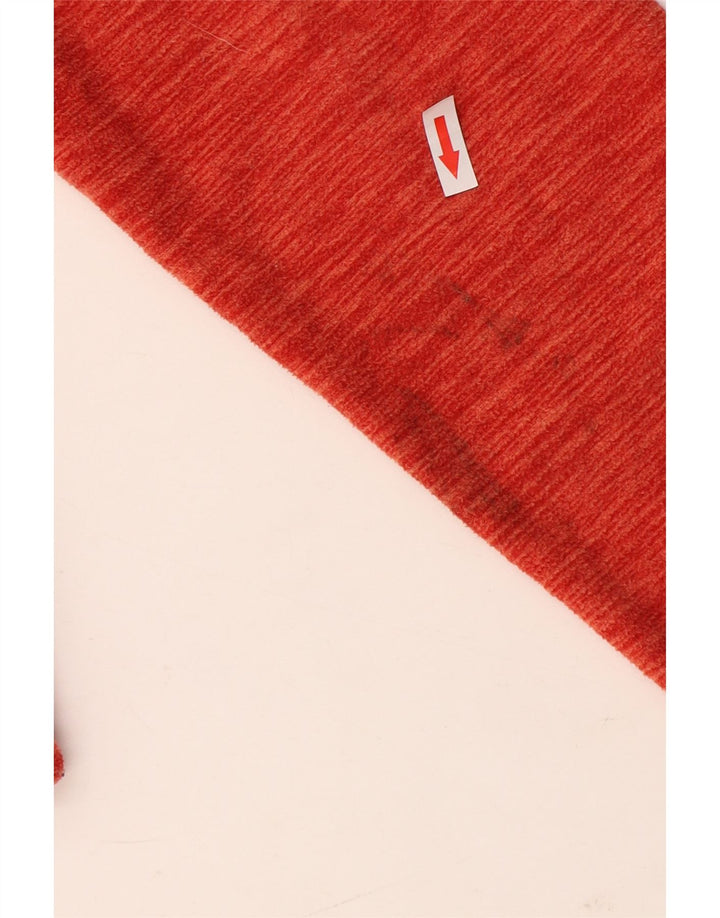 Suéter de lã masculino Mountain Warehouse com zíper e gola média laranja salpicado