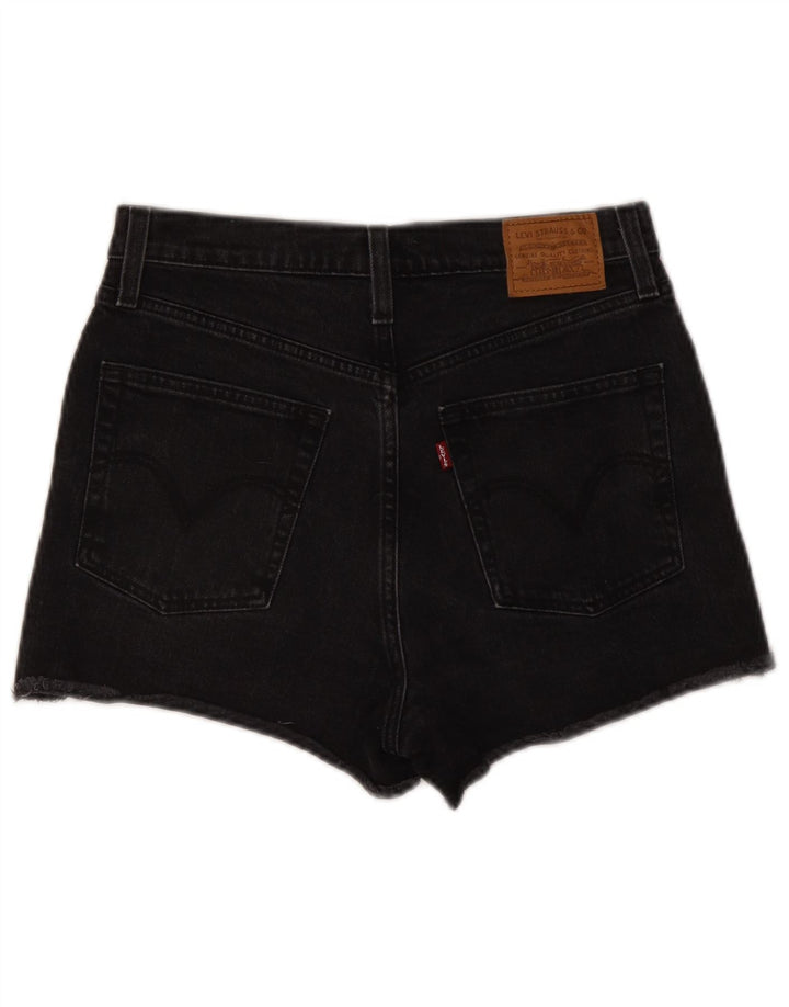 Shorts jeans feminino Levi's W29 médio algodão preto