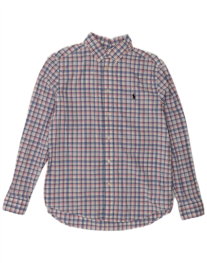 Ralph Lauren Camisa masculina 14-15 anos grande algodão xadrez multicolorido