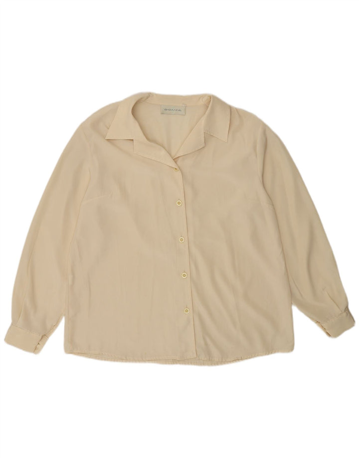 Blusa feminina vintage IT 47 XL Off White