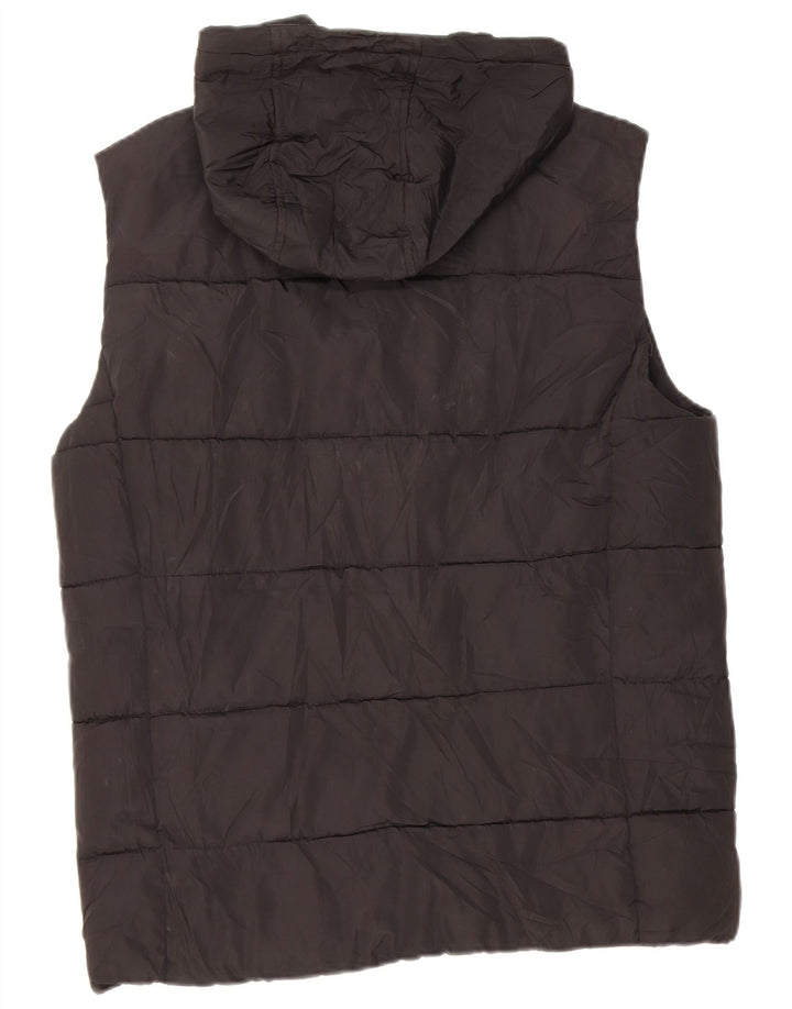 Colete acolchoado com capuz masculino Superdry UK 38 poliéster preto médio