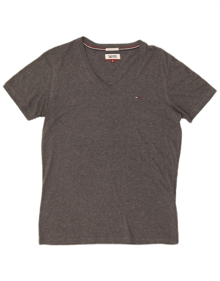 Camiseta masculina TOMMY HILFIGER de algodão cinza médio