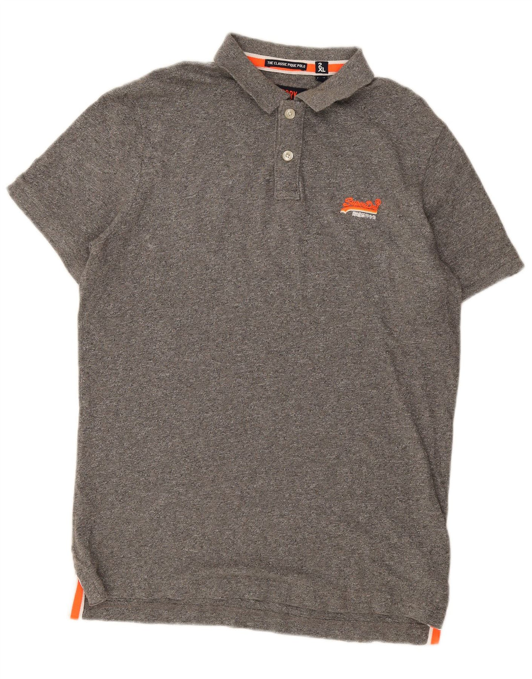 Camisa polo masculina Superdry 2XL algodão cinza