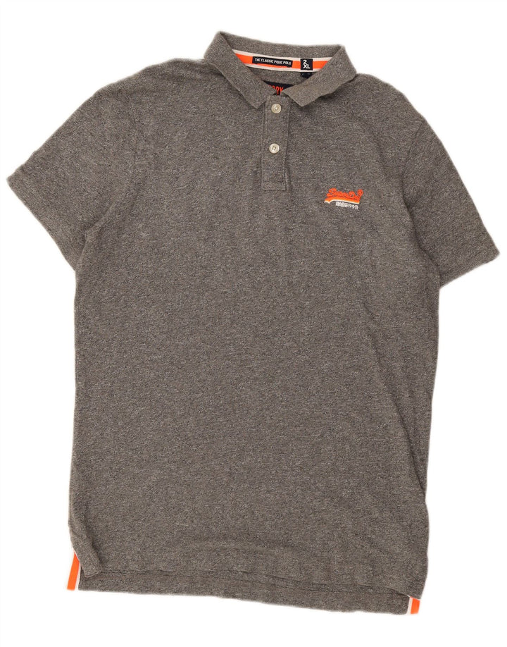 Camisa polo masculina Superdry 2XL algodão cinza