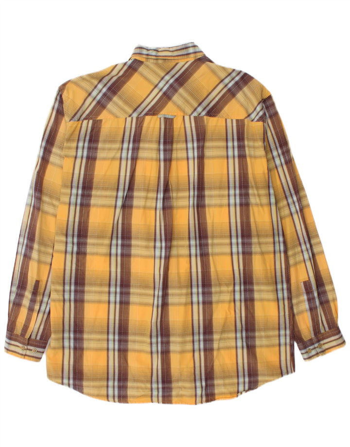 Camisa masculina Marlboro Classics 2XL algodão xadrez amarelo
