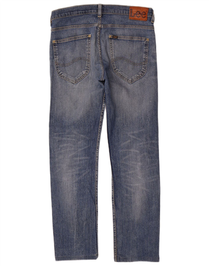 Lee Mens Powell Straight Jeans W32 L29 Azul Algodão