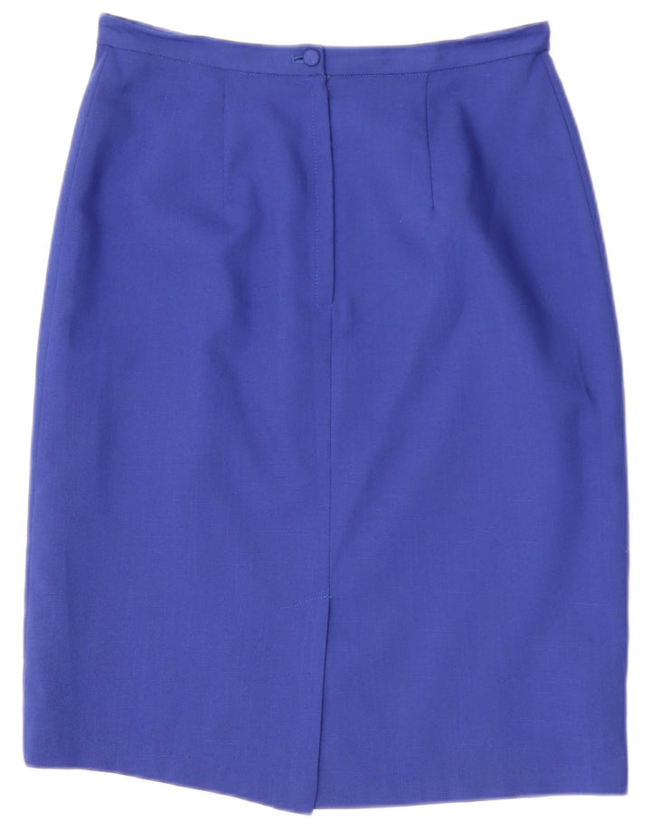 Conjunto de saia feminina Berkertex com 4 botões e 2 peças UK 14 poliéster azul grande
