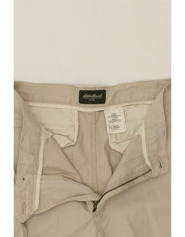 EDDIE BAUER Mens Straight Chino Trousers W32 L23 Beige Cotton Vintage Eddie Bauer and Second-Hand Eddie Bauer from Messina Hembry 