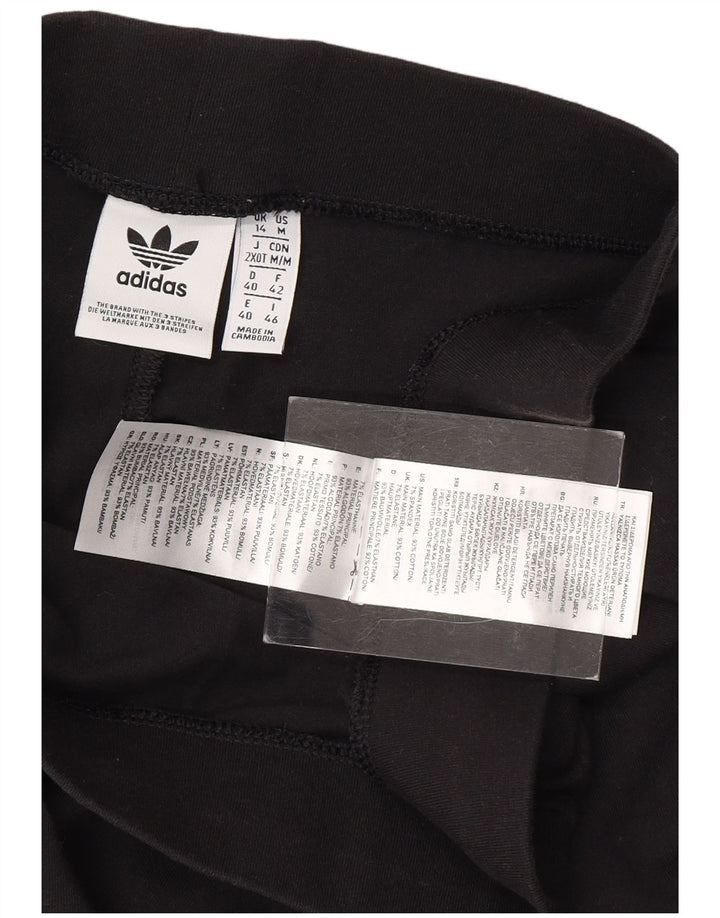 Leggings ADIDAS Femininas UK 14 Médio Algodão Preto