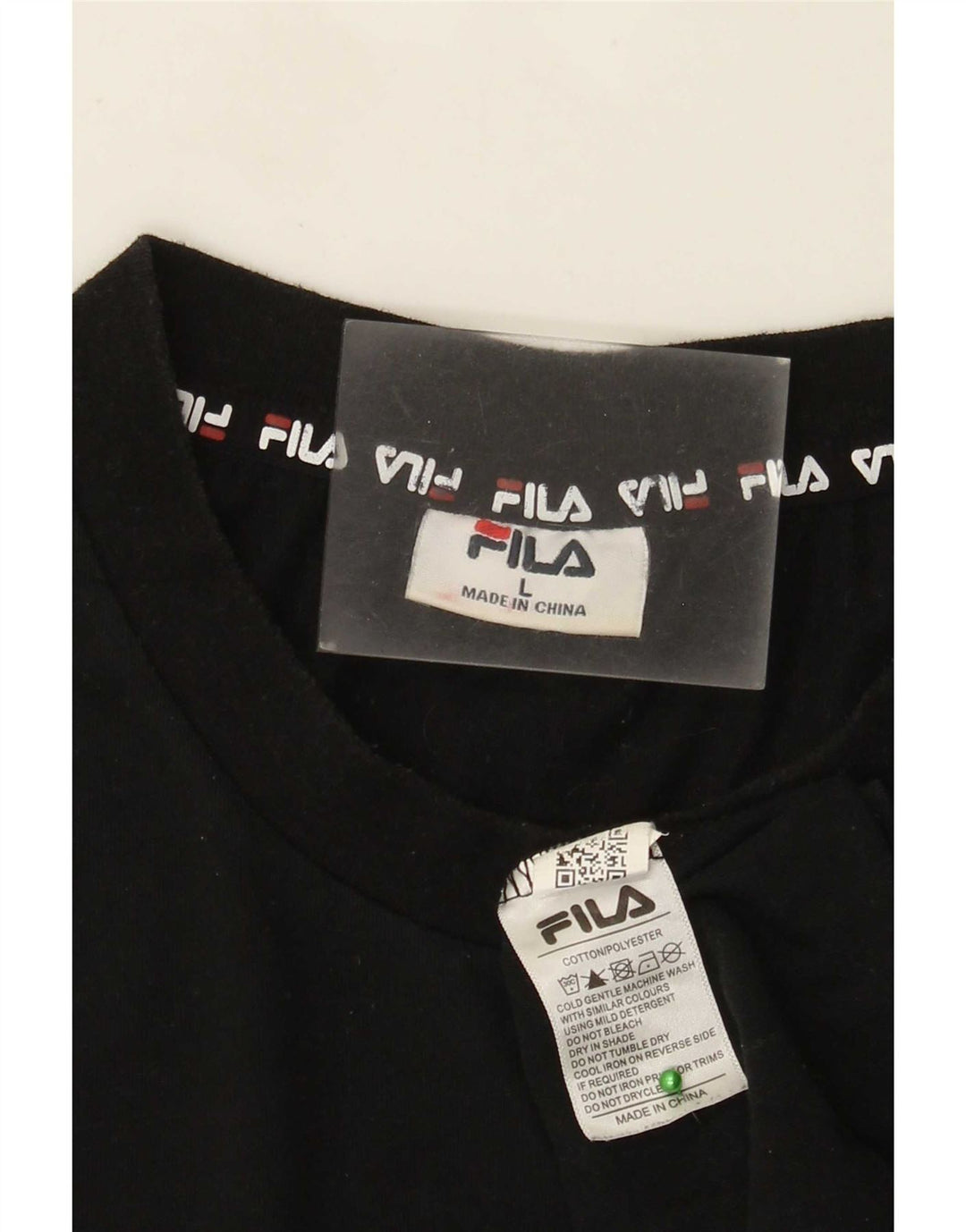 Fila Mens Graphic T-Shirt Top Grande Algodão Preto