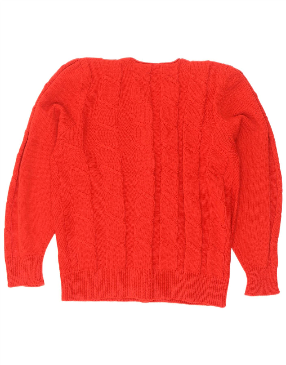 Suéter Cardigan Feminino Vintage Reino Unido 14/16 Poliacrílico Vermelho Médio