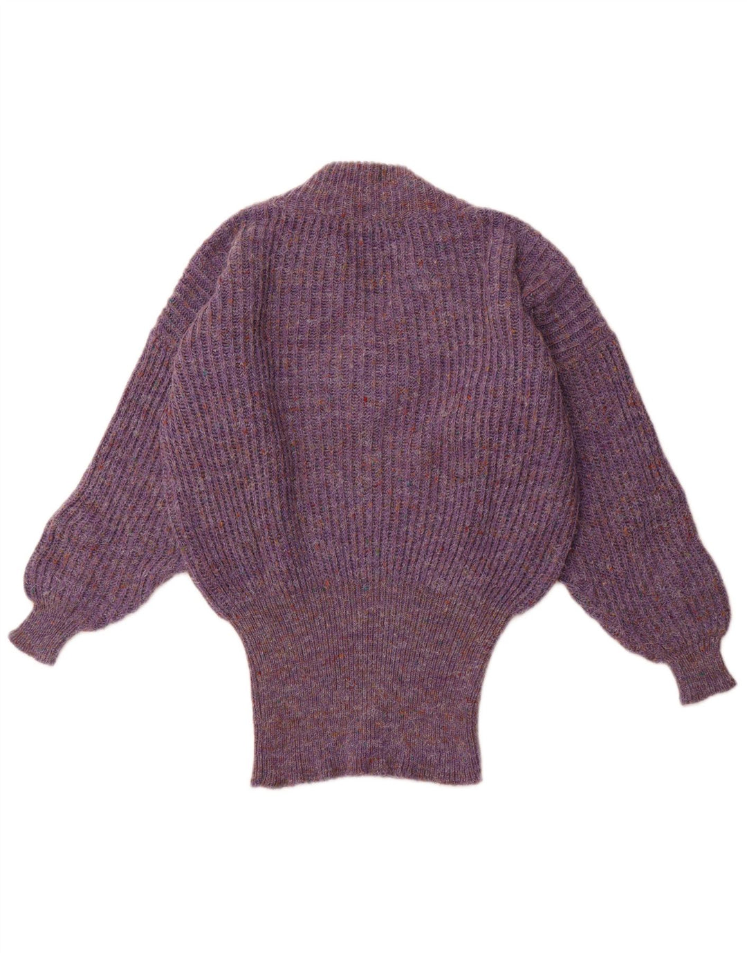 Suéter feminino VINTAGE grande com decote em V Reino Unido 16 grande roxo manchado