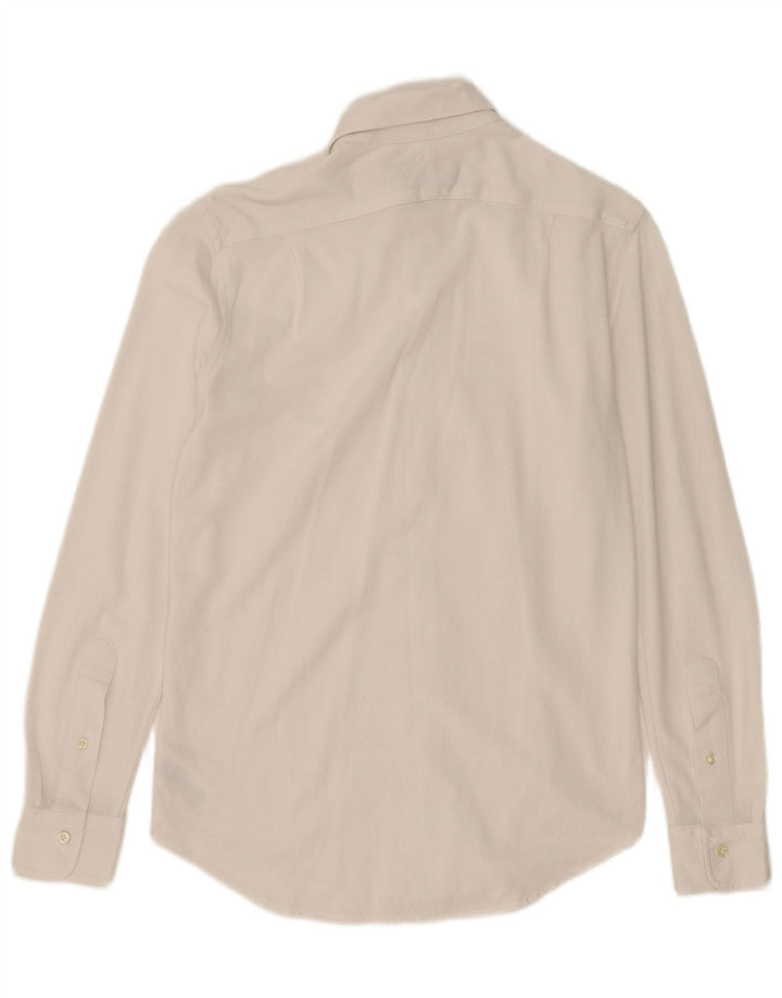 Polo Ralph Lauren Camisa masculina pequena de algodão branco