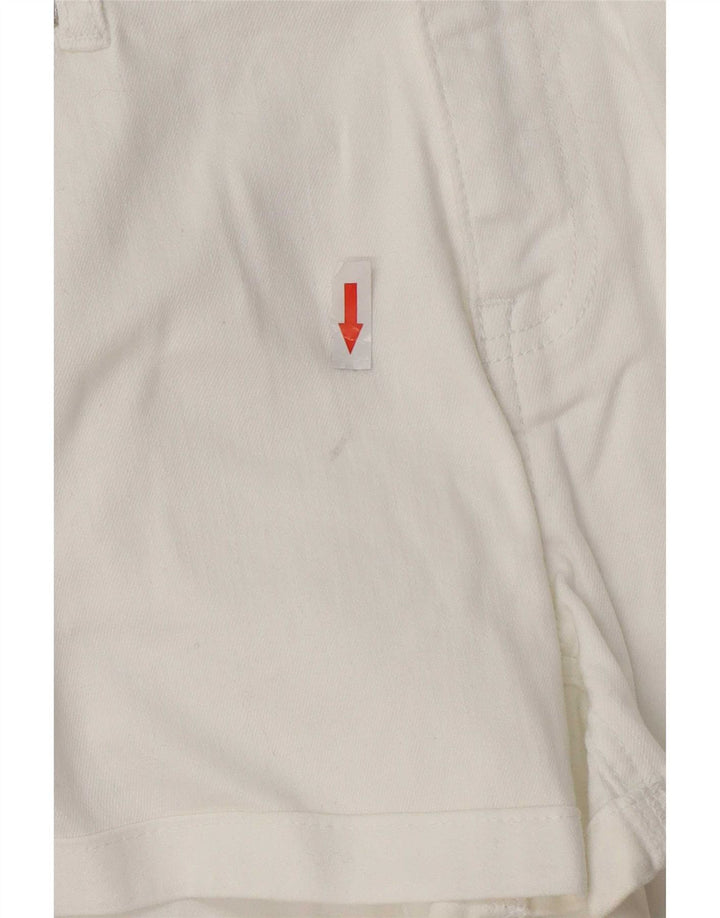 Shorts jeans femininos Oasis UK 14 Médio W30 Branco