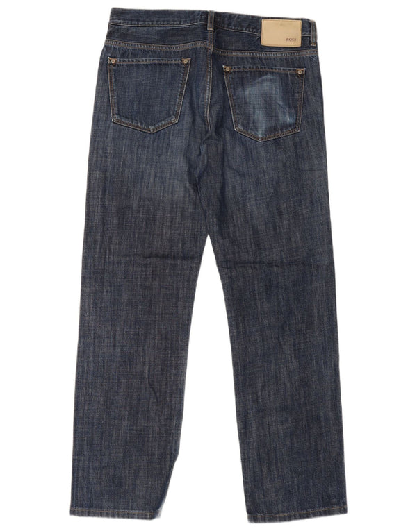 Hugo Boss Jeans reto masculino W34 L31 algodão azul