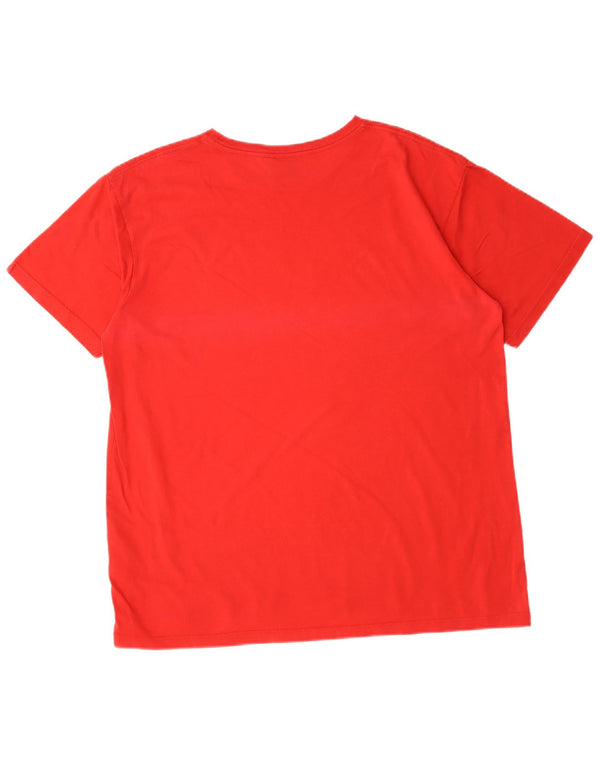 Camiseta gráfica masculina Quiksilver Top 2XL algodão vermelho