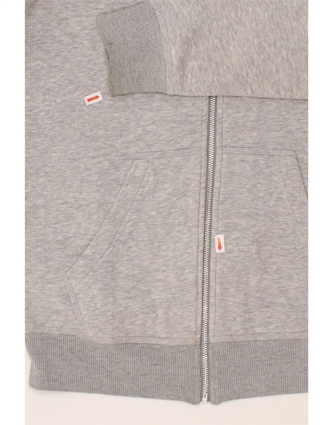 ADIDAS Womens Graphic Zip Hoodie Sweater UK 14 Medium Grey Cotton Vintage Adidas and Second-Hand Adidas from Messina Hembry 