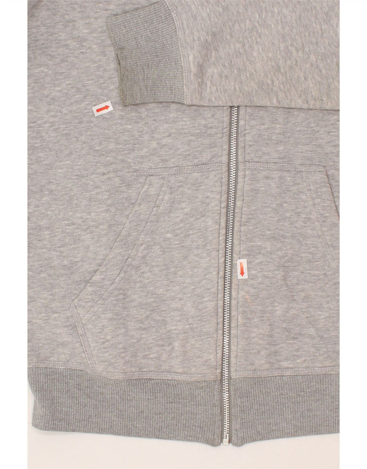 ADIDAS Womens Graphic Zip Hoodie Sweater UK 14 Medium Grey Cotton Vintage Adidas and Second-Hand Adidas from Messina Hembry 