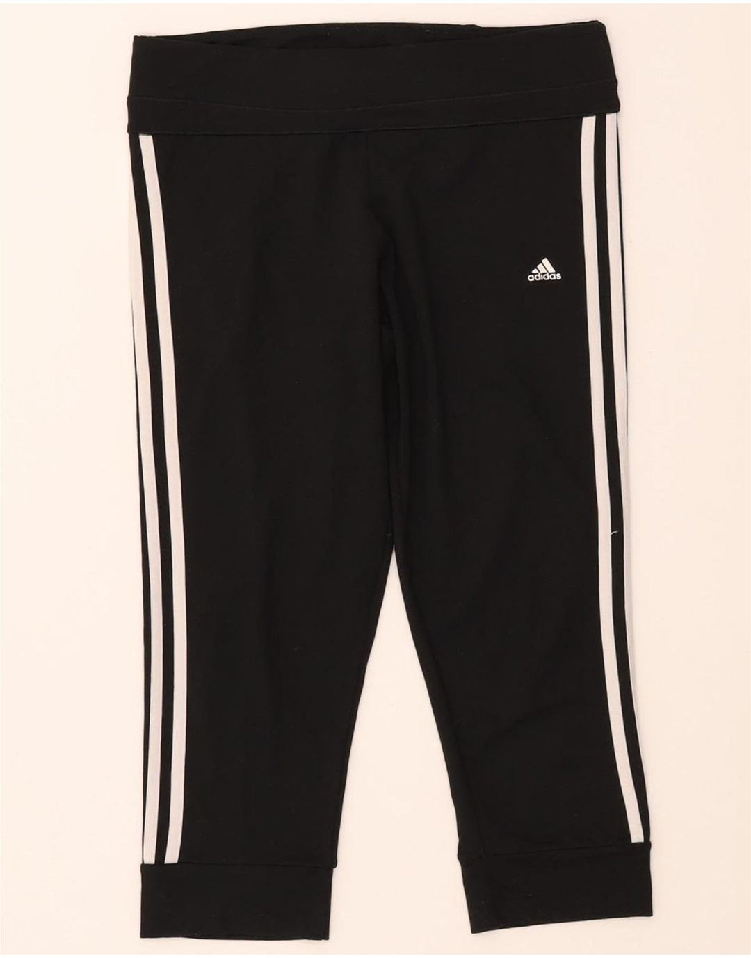 ADIDAS Womens Climalite Tracksuit Pants Joggers UK 12/14 Médio Preto