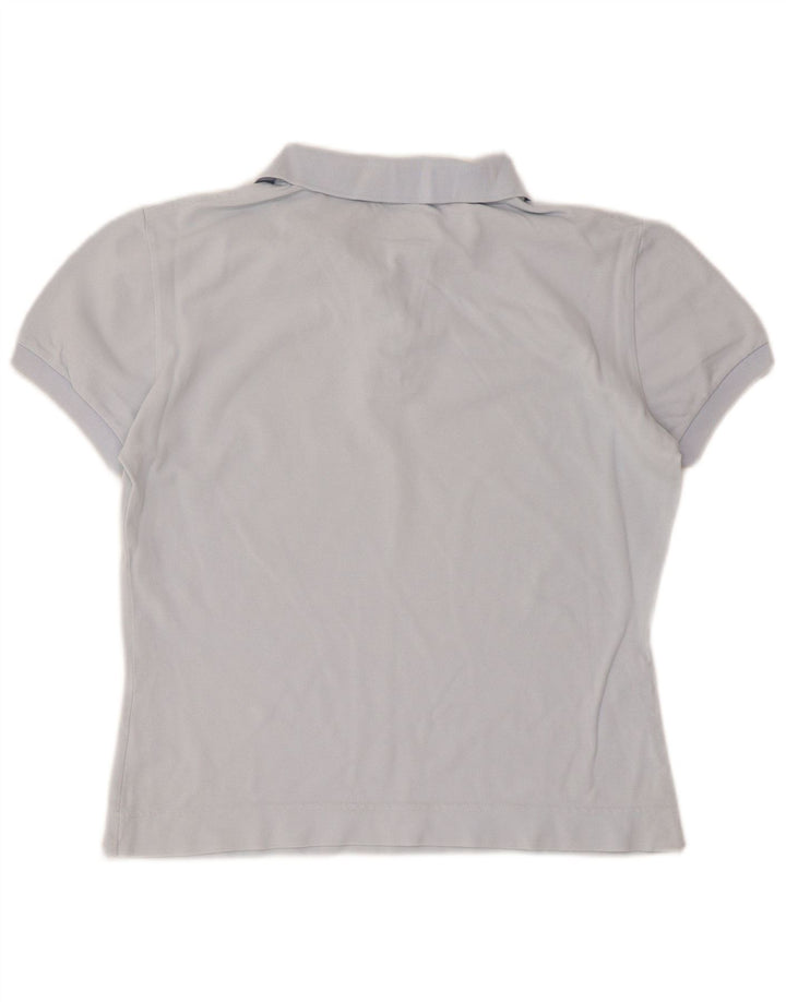 Camisa polo feminina Lacoste tamanho 44 grande algodão azul