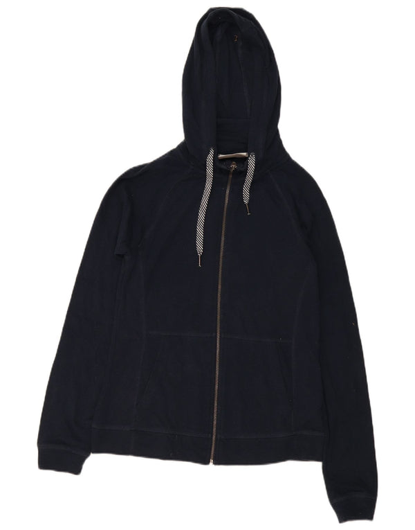 Suéter feminino com capuz e zíper Mountain Warehouse Reino Unido 12 algodão azul marinho médio
