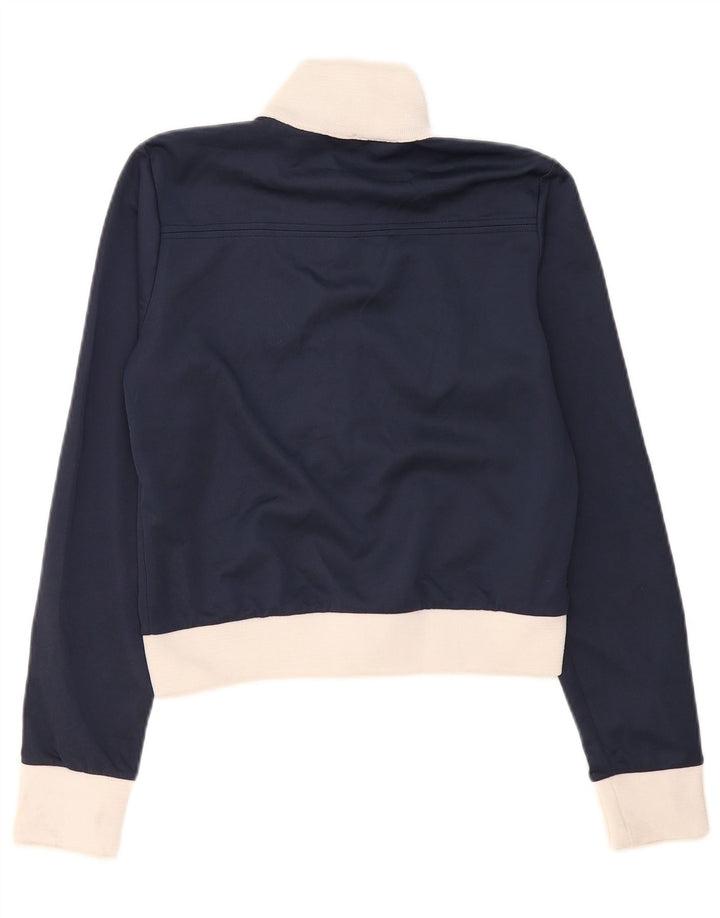 Zara Womens Crop Tracksuit Top Jacket Reino Unido 14 Médio Azul Marinho Colourblock