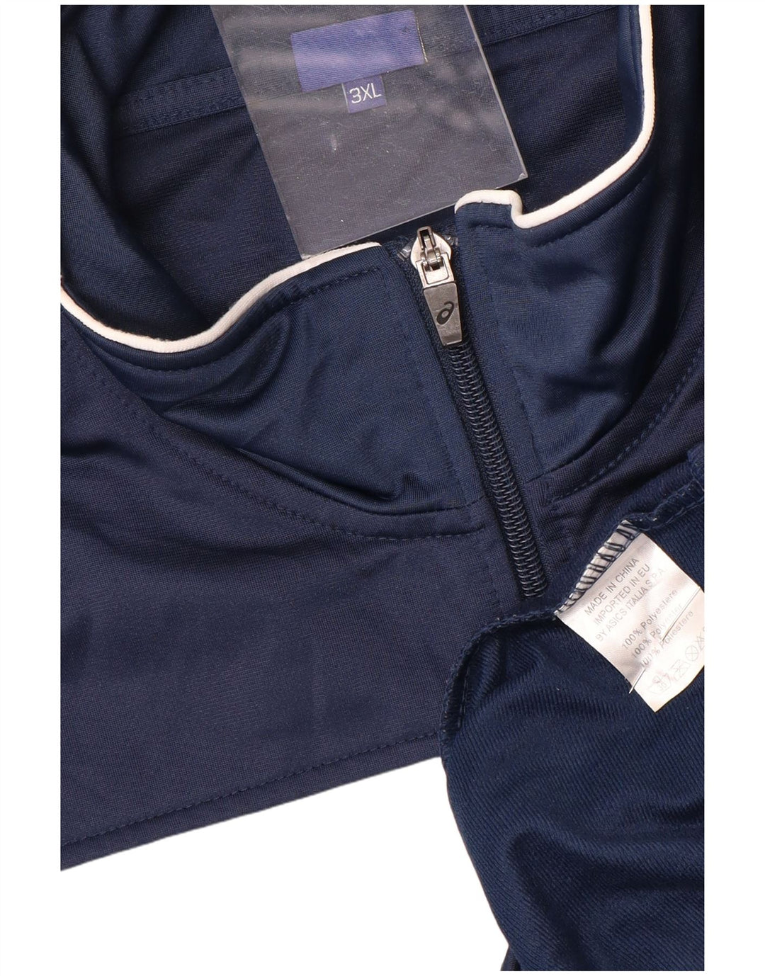 ASICS Mens Graphic Tracksuit Top Jacket 3XL Azul marinho Colourblock