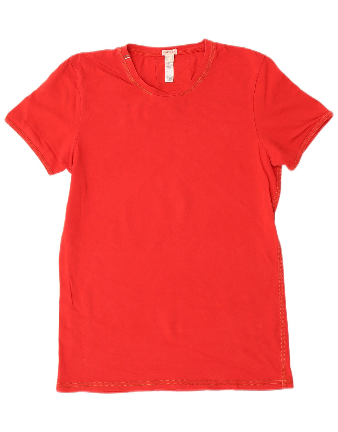 Camiseta feminina DIESEL UK 10 pequeno algodão vermelho
