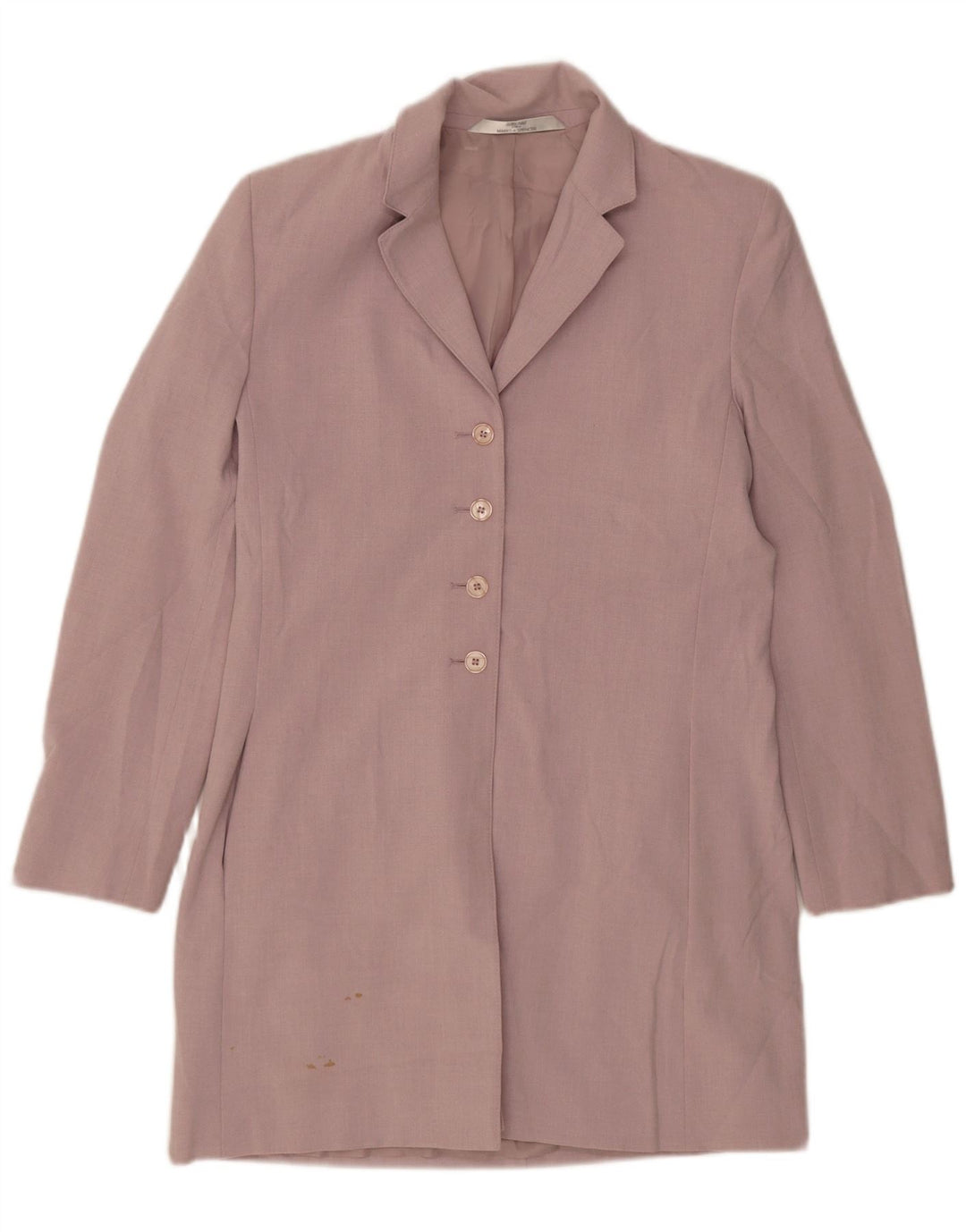 Jaqueta blazer feminina Marks & Spencer Longline 4 botões Reino Unido 12 médio roxo