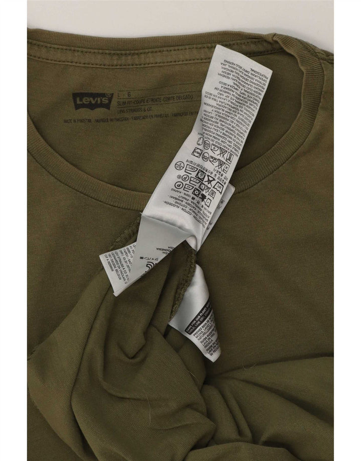 Camiseta masculina Levi's Top grande de algodão verde