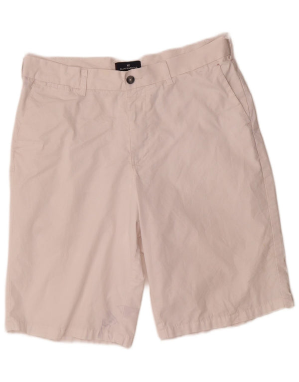 Shorts masculino Marks & Spencer Blue Harbor Chino W34 grande algodão branco