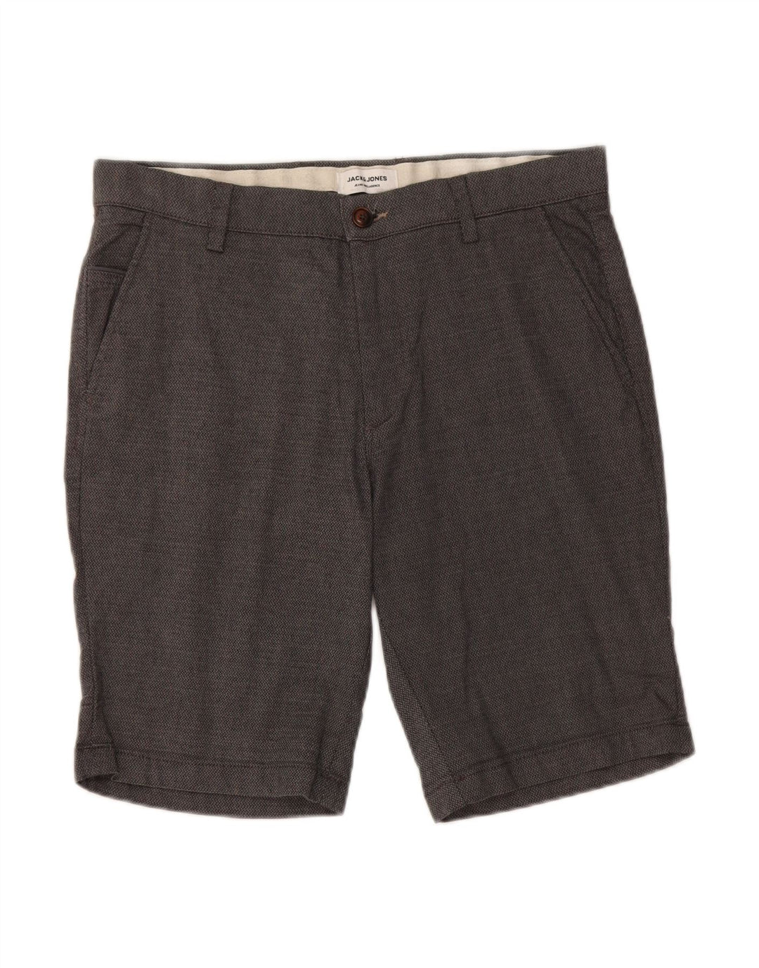 JACK & JONES Mens Chino Shorts Médio W32 Algodão Cinza