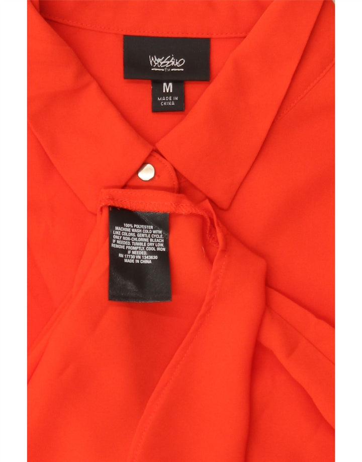 Blusa feminina Mossimo Reino Unido 14 poliéster vermelho médio