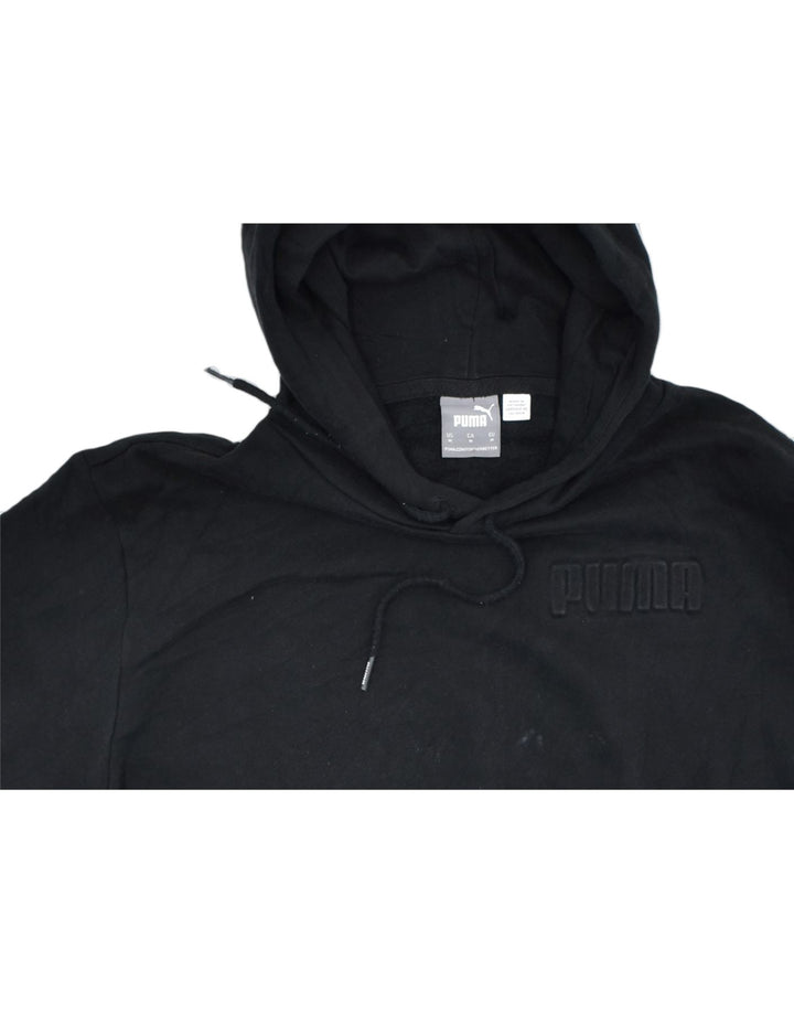 PUMA Mens Hoodie Jumper Medium Black Cotton | Vintage | Thrift | Second-Hand | Used Clothing | Messina Hembry 
