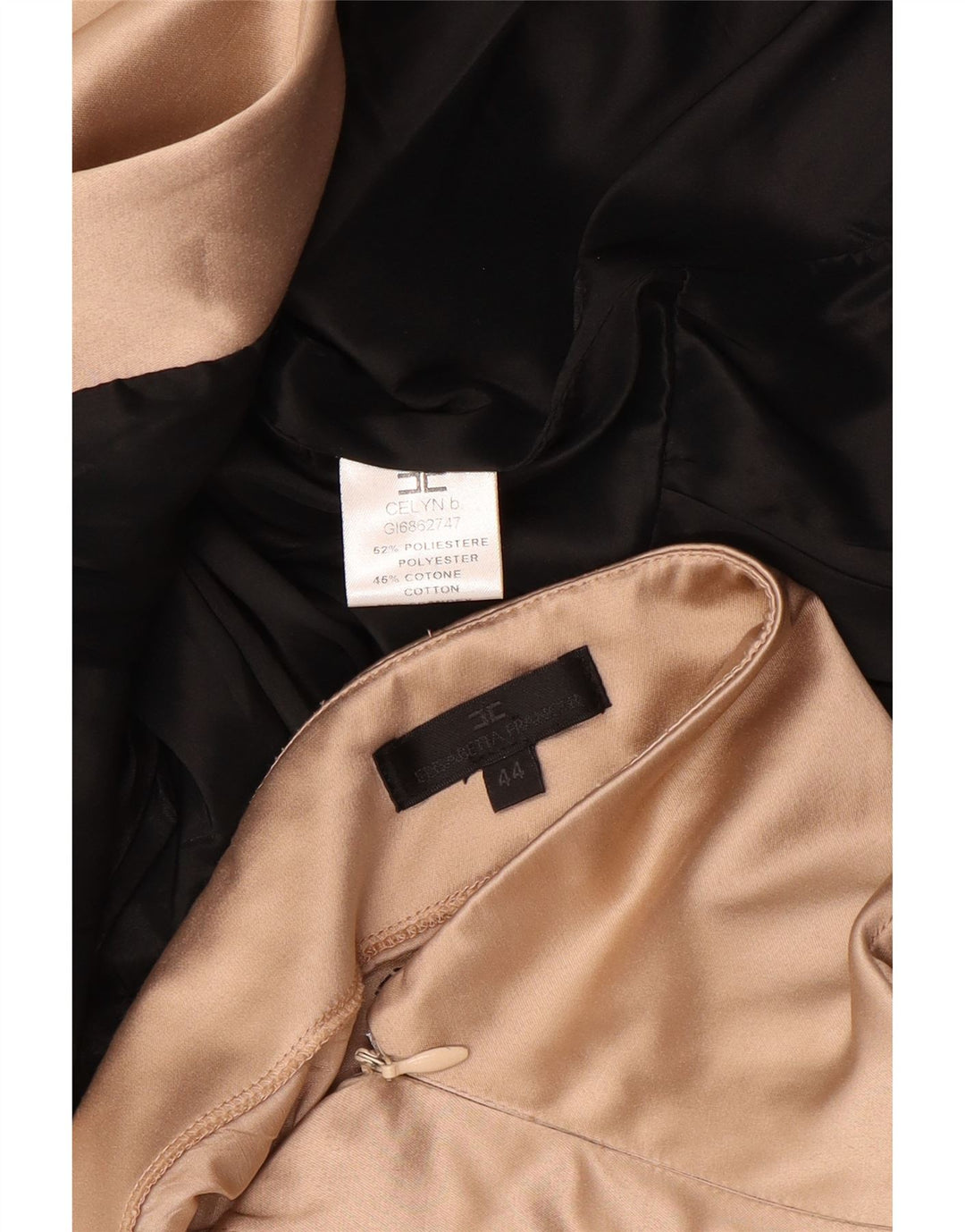 Elisabetta Franchi Conjunto feminino de 2 peças IT 44 poliéster bege médio