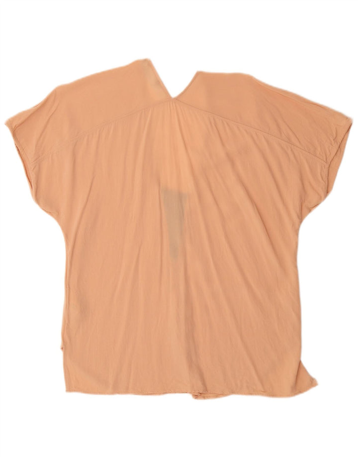 Blusa feminina Zara UK 16 grande viscose rosa