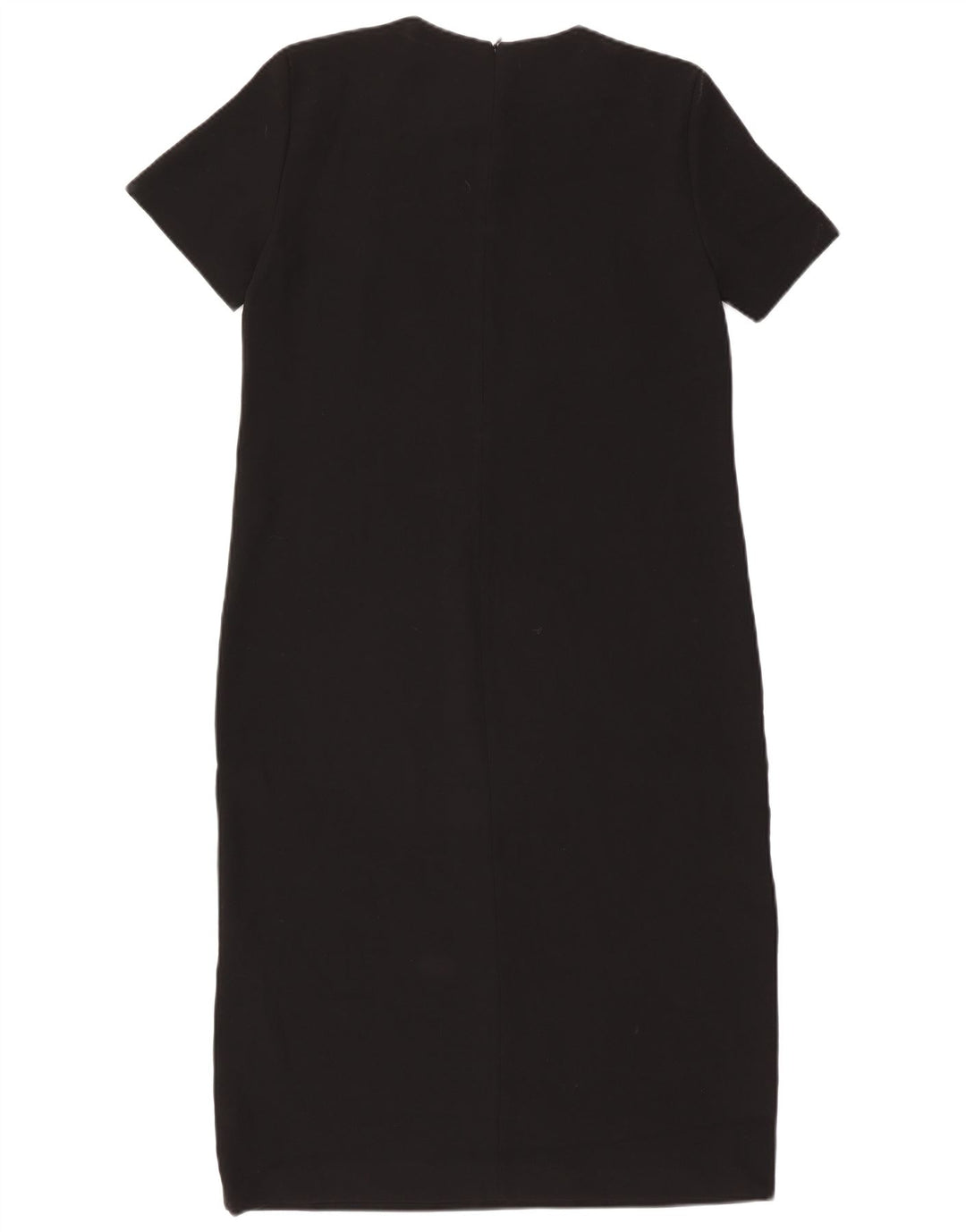 Vestido bainha feminino Zara Reino Unido 14 grande poliéster preto