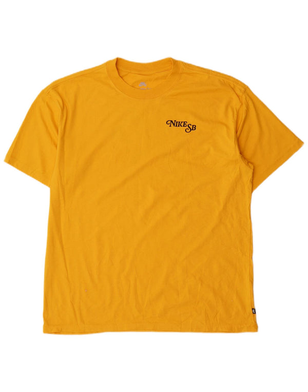 Camiseta masculina Nike Loose Fit Graphic Top Médio Algodão Floral Amarelo