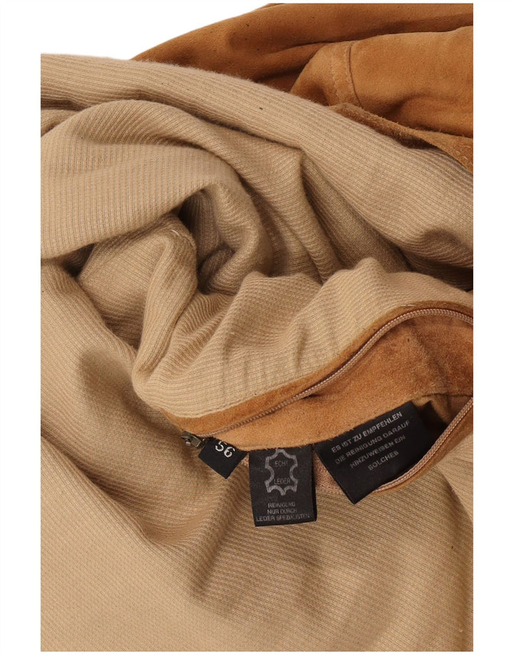 Jaqueta bomber masculina de camurça Christian Berg IT 56 3XL couro marrom