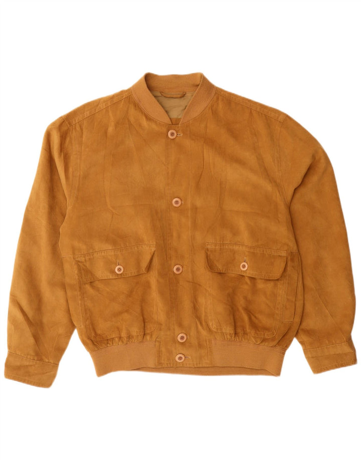 Porto Di Panama Mens Bomber Jacket IT 54 2XL Poliéster Bege